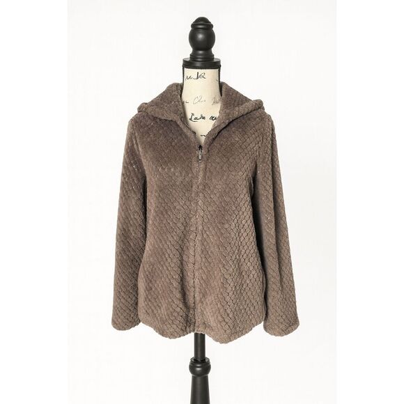 Love to Lounge Women’s Cozy Zip Up Hoodie Size S Textured Oversized Loungewear - Picture 1 of 6